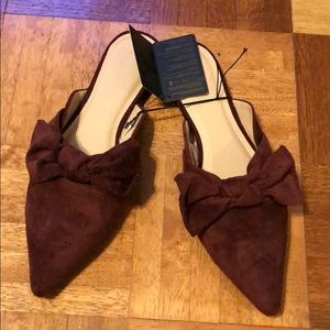 Burgundy Pointed Toe Flats